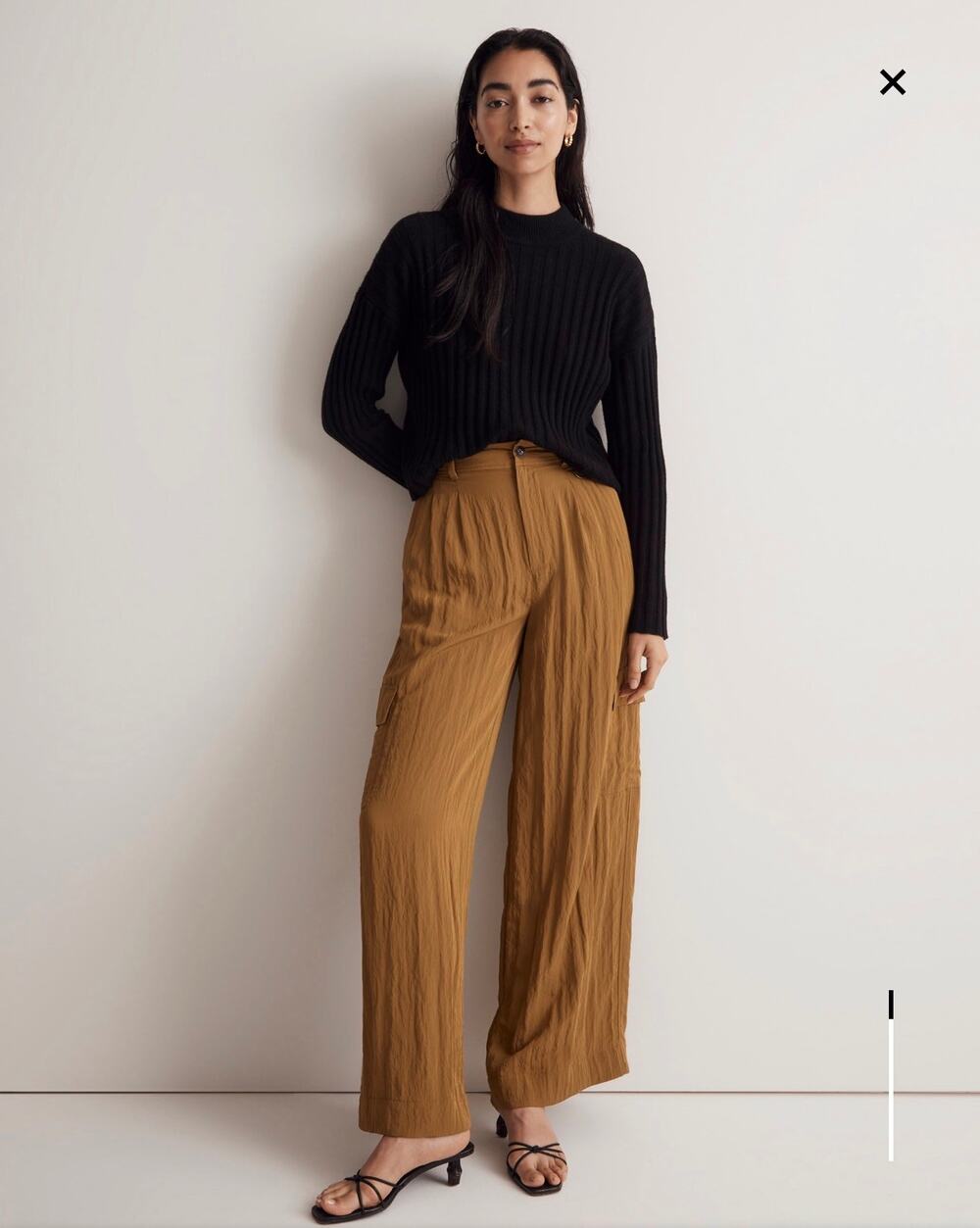 New Madewell The Harlow Wide-Leg Cargo Pant in Spiced Olive Women's Size 4